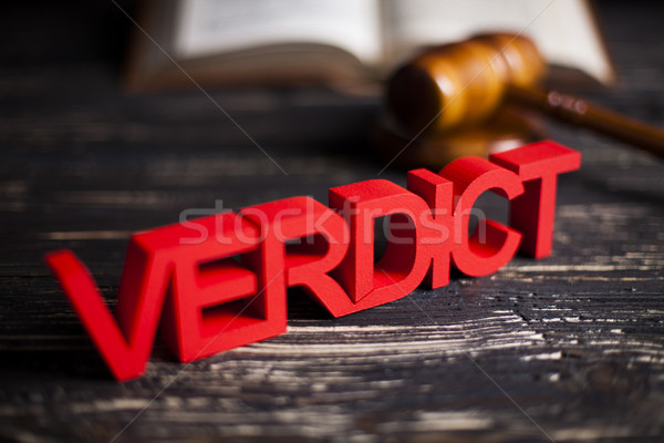 Verdict, Court gavel,Law theme, mallet of judge Stock photo © JanPietruszka