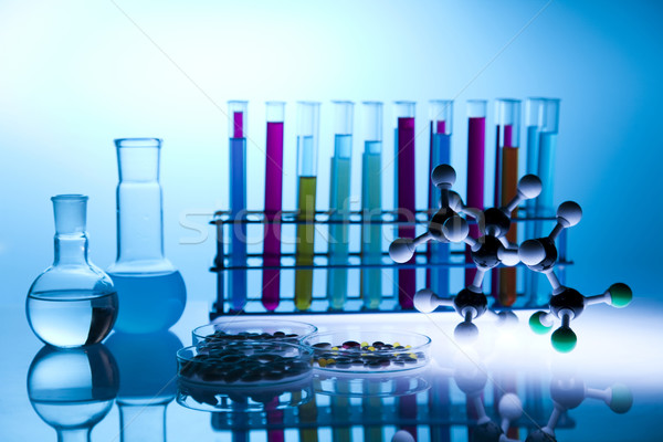 Químicos laboratorio cristalería lugar la investigación científica Foto stock © JanPietruszka