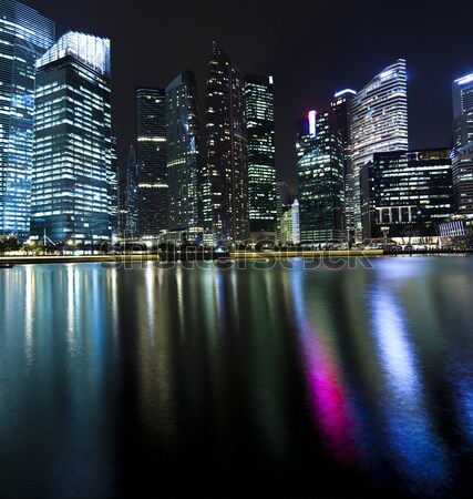 Foto stock: Horizonte · Singapur · financieros · centro · cielo · agua