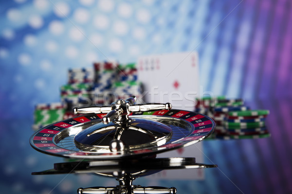 Foto stock: Ruleta · juego · casino · mesa · diversión · negro