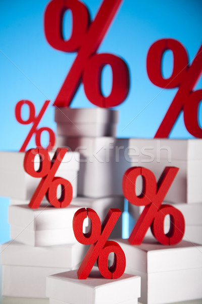 Rood percentage symbool business teken bank Stockfoto © JanPietruszka