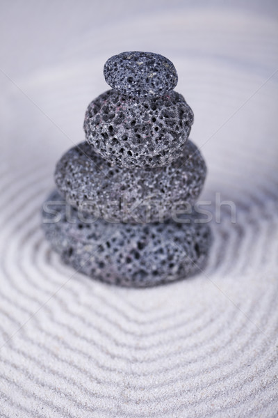 Stilleven steen zen groep rock ontspannen Stockfoto © JanPietruszka