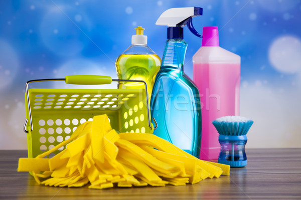 Grupy czyszczenia domu pracy kolorowy butelki Zdjęcia stock © JanPietruszka
