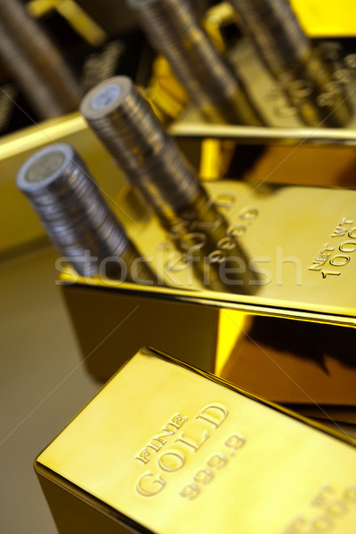 Gold and money, ambient financial concept Stock photo © JanPietruszka