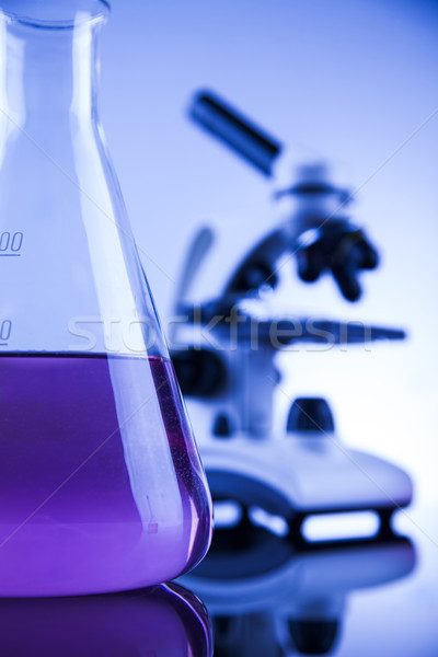 Stockfoto: Microscoop · medische · laboratorium · glaswerk · onderwijs · geneeskunde