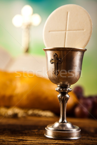 Gemeinschaft Wafer hellen jesus Kirche Brot Stock foto © JanPietruszka