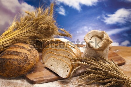 Foto stock: Pan · alimentos · fondo · cena