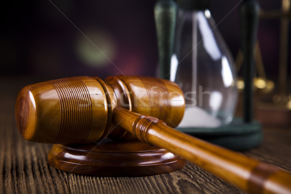Houten hamer justitie juridische advocaat rechter Stockfoto © JanPietruszka