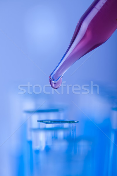 Test laborator medicină albastru Imagine de stoc © JanPietruszka