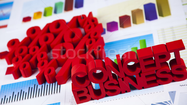 Pourcentage réduction coloré signe rouge Finance Photo stock © JanPietruszka