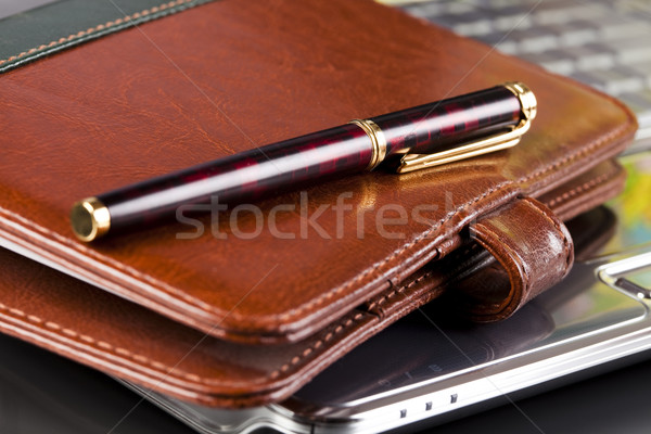 Stock photo: Pen and ballpoint, bright modern theme