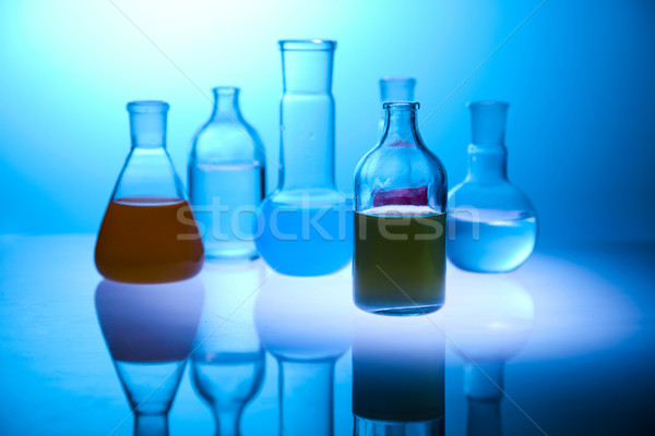 Stock photo: Chemical laboratory glassware equipment 