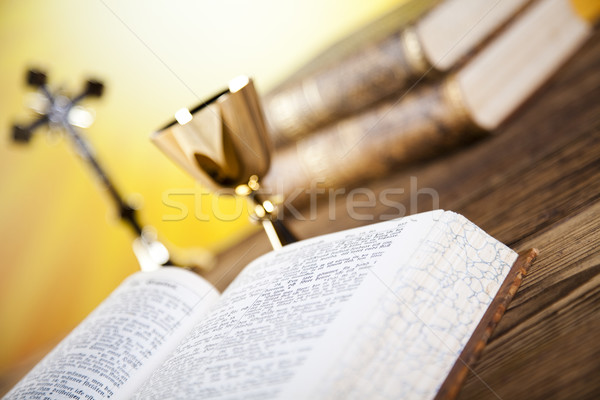 Eucharist, sacrament of communion, bright background, saturated concept Stock photo © JanPietruszka