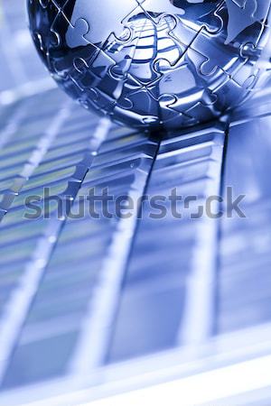 Biotechnology, Chemical laboratory glassware, bio organic modern concept Stock photo © JanPietruszka