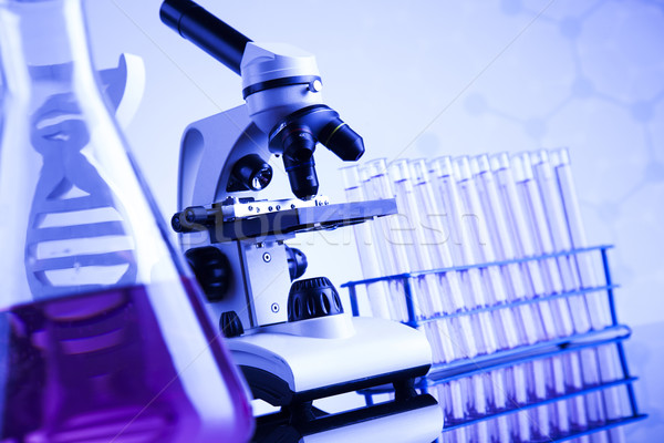 Microscope in medical laboratory, Research and experiment Stock photo © JanPietruszka