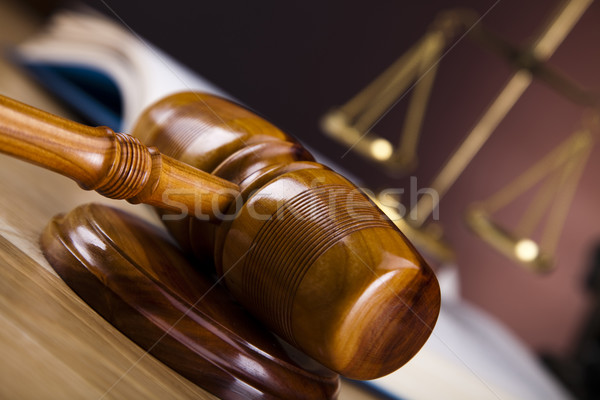 法官 法槌 木 法 錘 白 商業照片 © JanPietruszka