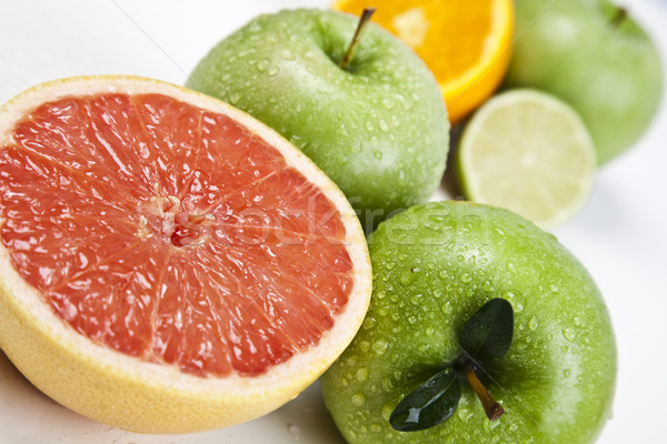 Stock fotó: Gyümölcs · mix · fényes · színes · természet · gyümölcs · egészség
