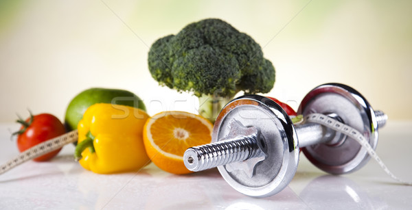 Сток-фото: свежих · продуктов · мера · диета · продовольствие · фитнес · фрукты
