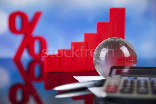 Symbole pour cent réduction signe rouge Finance [[stock_photo]] © JanPietruszka