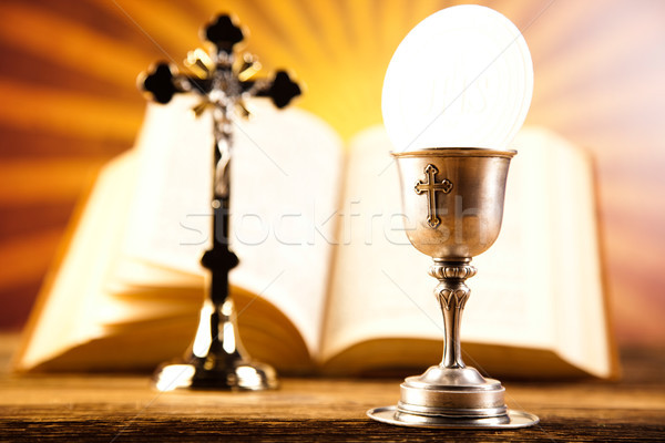 First communion, bright background, saturated concept Stock photo © JanPietruszka