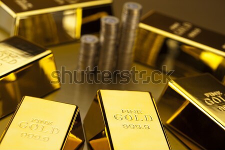 Diamond and gold, ambient financial concept Stock photo © JanPietruszka