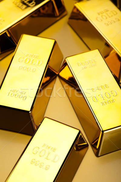Golden Bars finanziellen Geld Metall Bank Stock foto © JanPietruszka