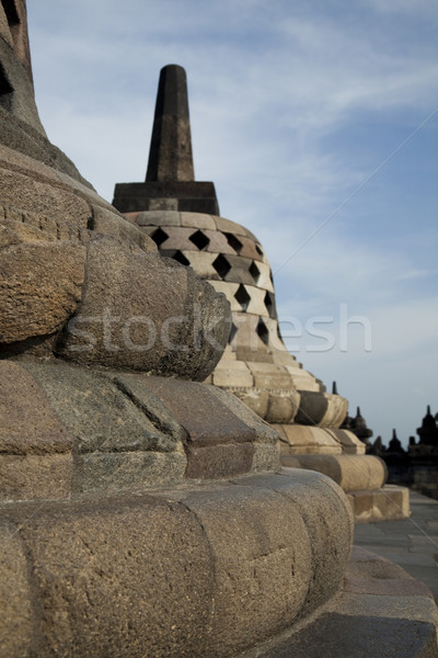 Buddist temple Borobudur, Yogyakarta, Java, Indonesia Stock photo © JanPietruszka