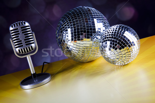 Stock photo: Music microphone, music saturated concept