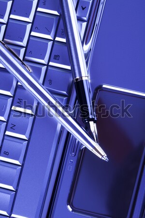 Ballpoint and pen, bright modern theme Stock photo © JanPietruszka
