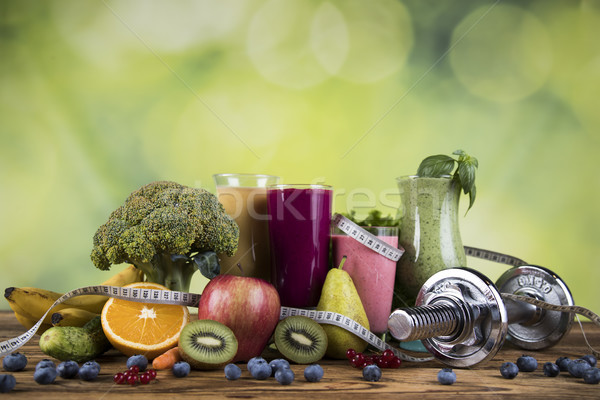 Healthy diet, protein shakes, sport and fitness  Stock photo © JanPietruszka