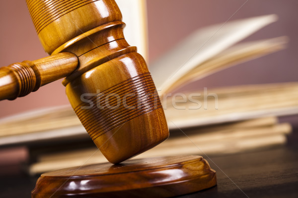  Judges wooden gavel Stock photo © JanPietruszka