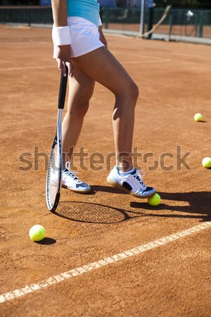 Playing tennis Stock photo © JanPietruszka