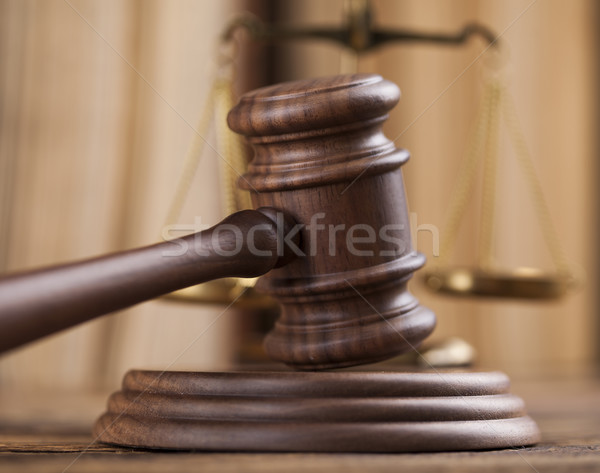 Tribunal juiz lei justiça martelo legal Foto stock © JanPietruszka