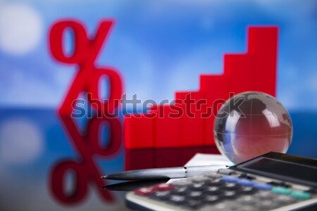 Percentage korting kleurrijk teken Rood financieren Stockfoto © JanPietruszka