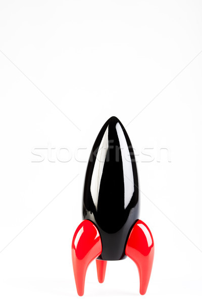 Stock photo: Black Rocket on white background