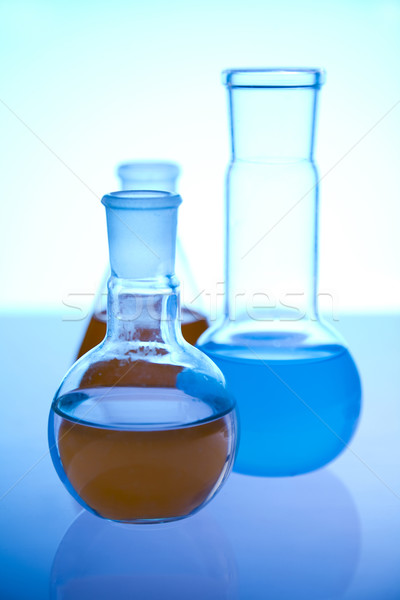 Stock photo: Chemical laboratory glassware equipment 