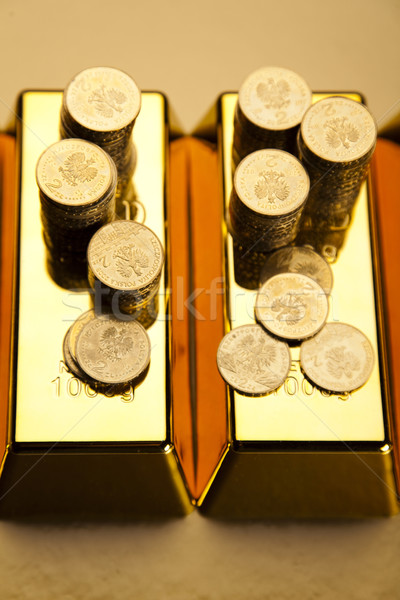 Stock photo: Gold bars background