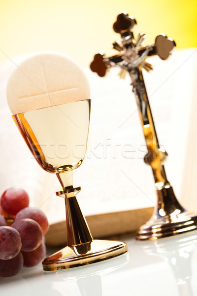 Foto stock: Christian · comunión · brillante · Jesús · pan