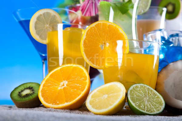 Stockfoto: Cocktails · alcohol · dranken · ingesteld · natuurlijke · kleurrijk