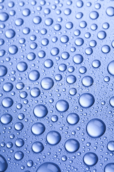 Water drops background, fresh blue theme Stock photo © JanPietruszka