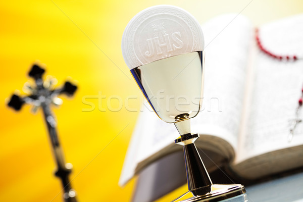 Holy communion, bright background, saturated concept Stock photo © JanPietruszka