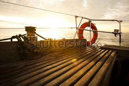 Zomertijd kleurrijk water zee oceaan boot Stockfoto © JanPietruszka