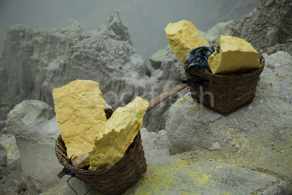 Koszyka wulkan Indonezja charakter dymu jezioro Zdjęcia stock © JanPietruszka