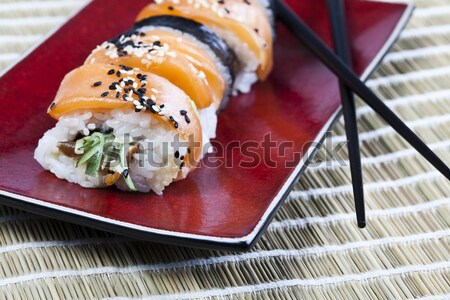 Japanese sushi cucina orientale colorato pesce Foto d'archivio © JanPietruszka