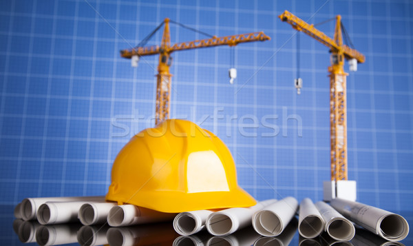 épületek építkezés épület állvány tervrajzok üzlet Stock fotó © JanPietruszka