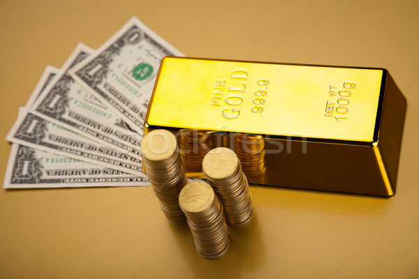 Gold and money, ambient financial concept Stock photo © JanPietruszka