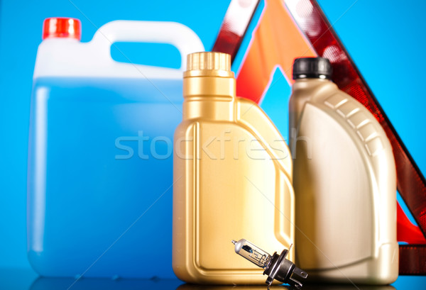 Liquids for car on vivid moto concept Stock photo © JanPietruszka