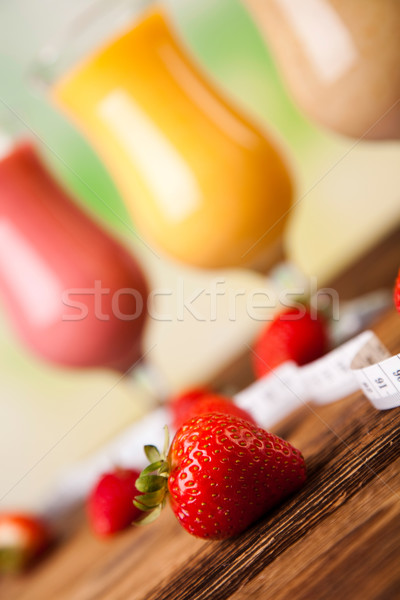 Sport Milk shakes, healthy and fresh Stock photo © JanPietruszka