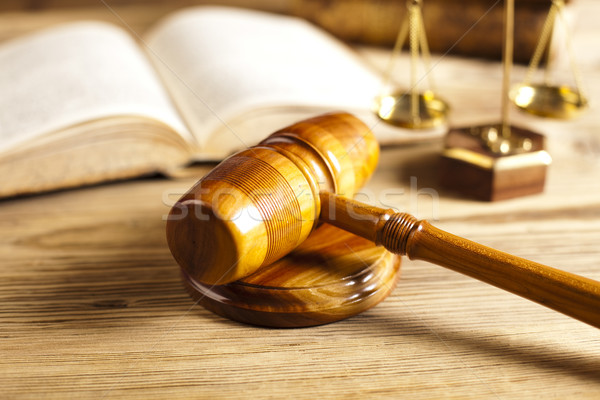 Stock photo: Judge gavel, Paragraph sign symbol