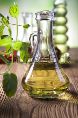 Aceite de oliva extra virgen mediterráneo rural hoja Foto stock © JanPietruszka